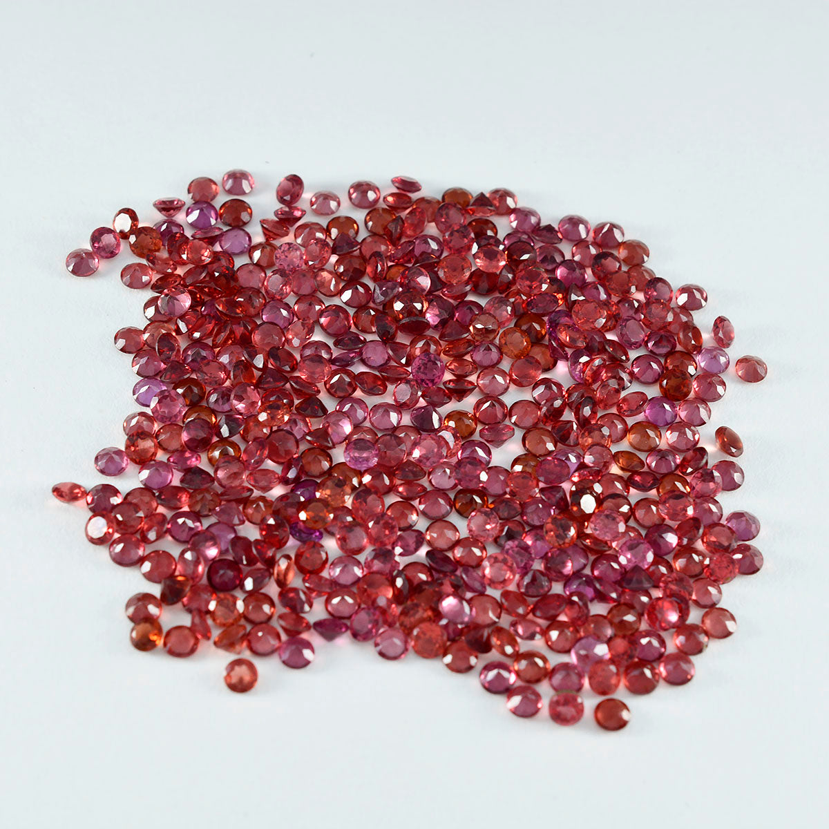 Garnet 1PC Tiny 6x6 MM Round Faceted Red Polished Semi Precious Loose Gems