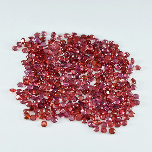 Garnet 1PC Tiny 5x5 MM Round Faceted Red Sparkling Semi Precious Gems