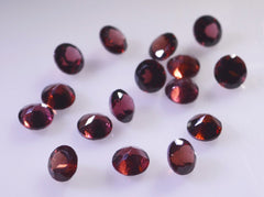 Garnet 1PC Small 7x7 MM Round Faceted Red Splendid Semi Precious Loose Gemstone