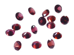 Garnet 1PC Small 8x8 MM Round Faceted Red Luster Semi Precious Loose Gemstones
