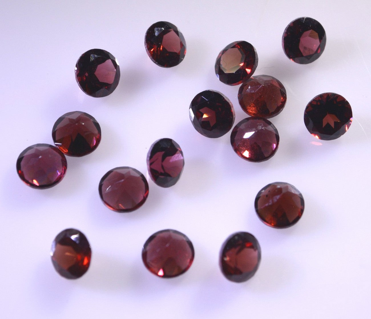 Garnet 1PC Medium 9x9 MM Round Faceted Red Lustrous Semi Precious Gems