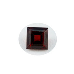 Garnet 1PC Chunky 14x14 MM Square Faceted Red Genuine Semi Precious Loose Gems