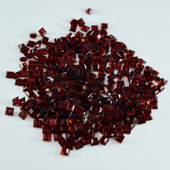 Garnet 1PC Tiny 5x5 MM Square Faceted Red Sparkling Semi Precious Gems