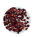 Garnet 1PC Tiny 6x6 MM Square Faceted Red Polished Semi Precious Loose Gems