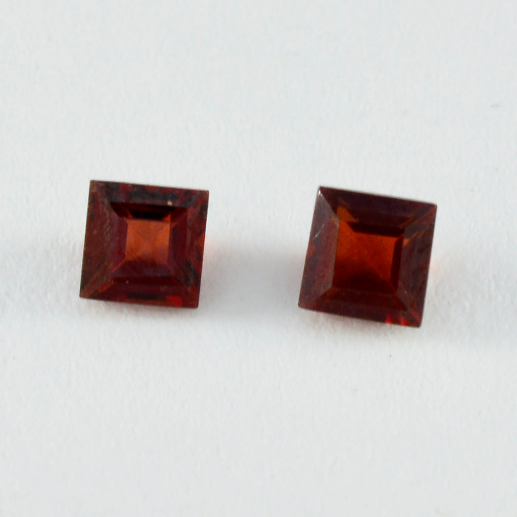 Garnet 1PC Large 12x12 MM Square Faceted Red High Quality Semi Precious Loose Gemstones