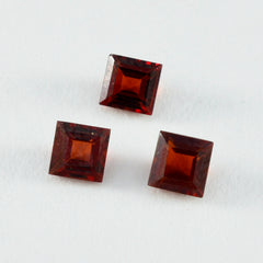 Garnet 1PC Large 12x12 MM Square Faceted Red High Quality Semi Precious Loose Gemstones