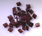 Garnet 1PC Tiny 6x6 MM Square Faceted Red Polished Semi Precious Loose Gems