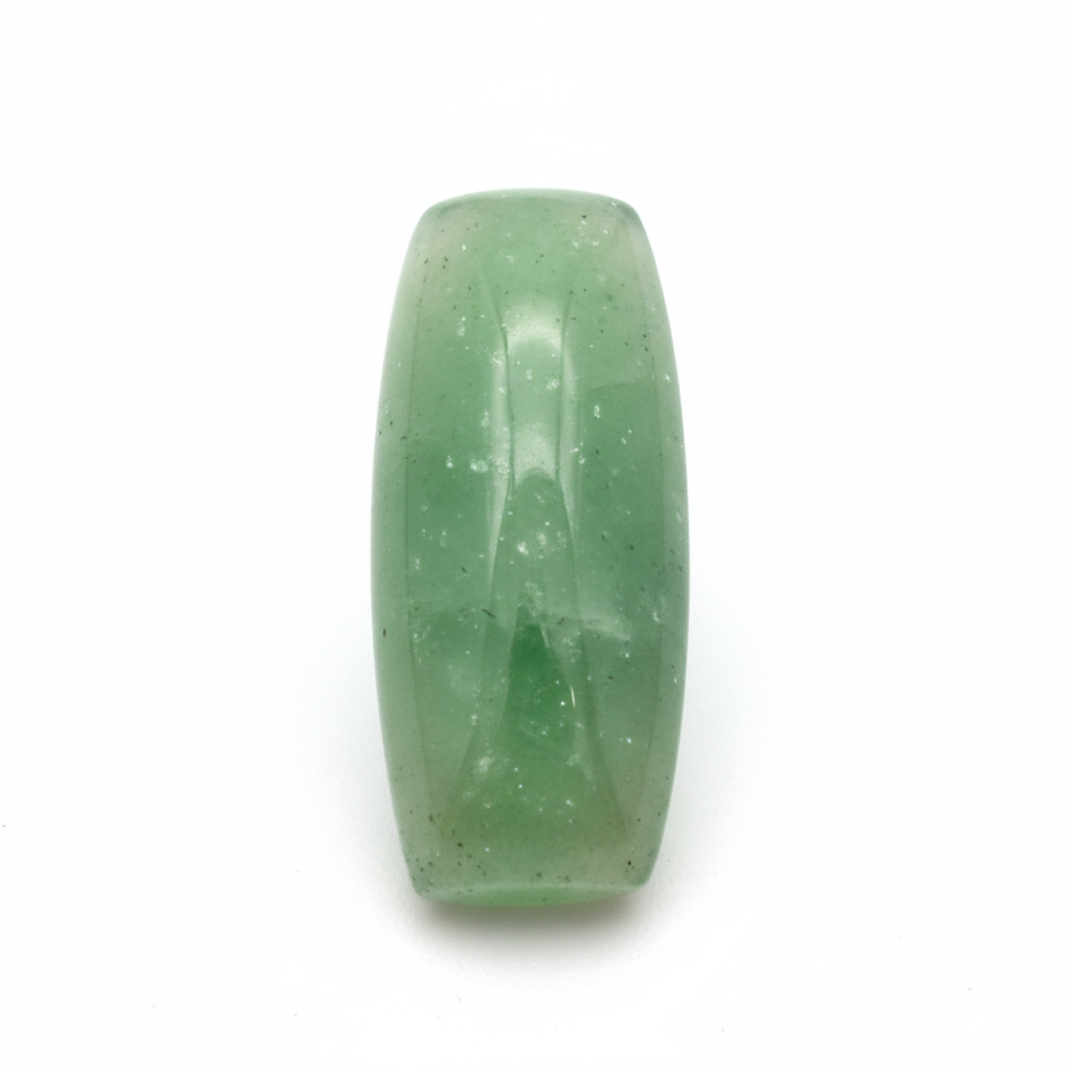 Grüner Aventurin, 1 Stück, klein, 5 x 10 mm, Baguette-Cabochon, grün, hochwertiger Halbedelstein Zweitbild