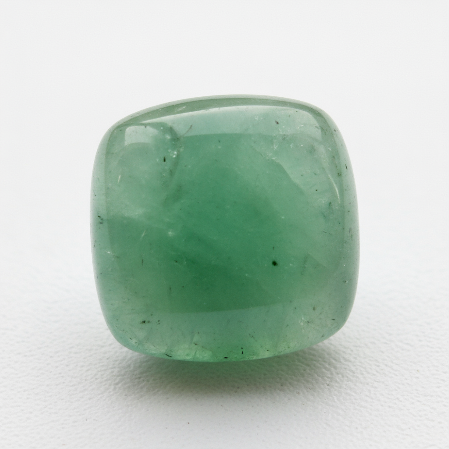 Grüner Aventurin, 1 Stück, mittelgroß, 9 x 9 mm, Kissen-Cabochon, grün, hochwertiger Halbedelstein Zweitbild