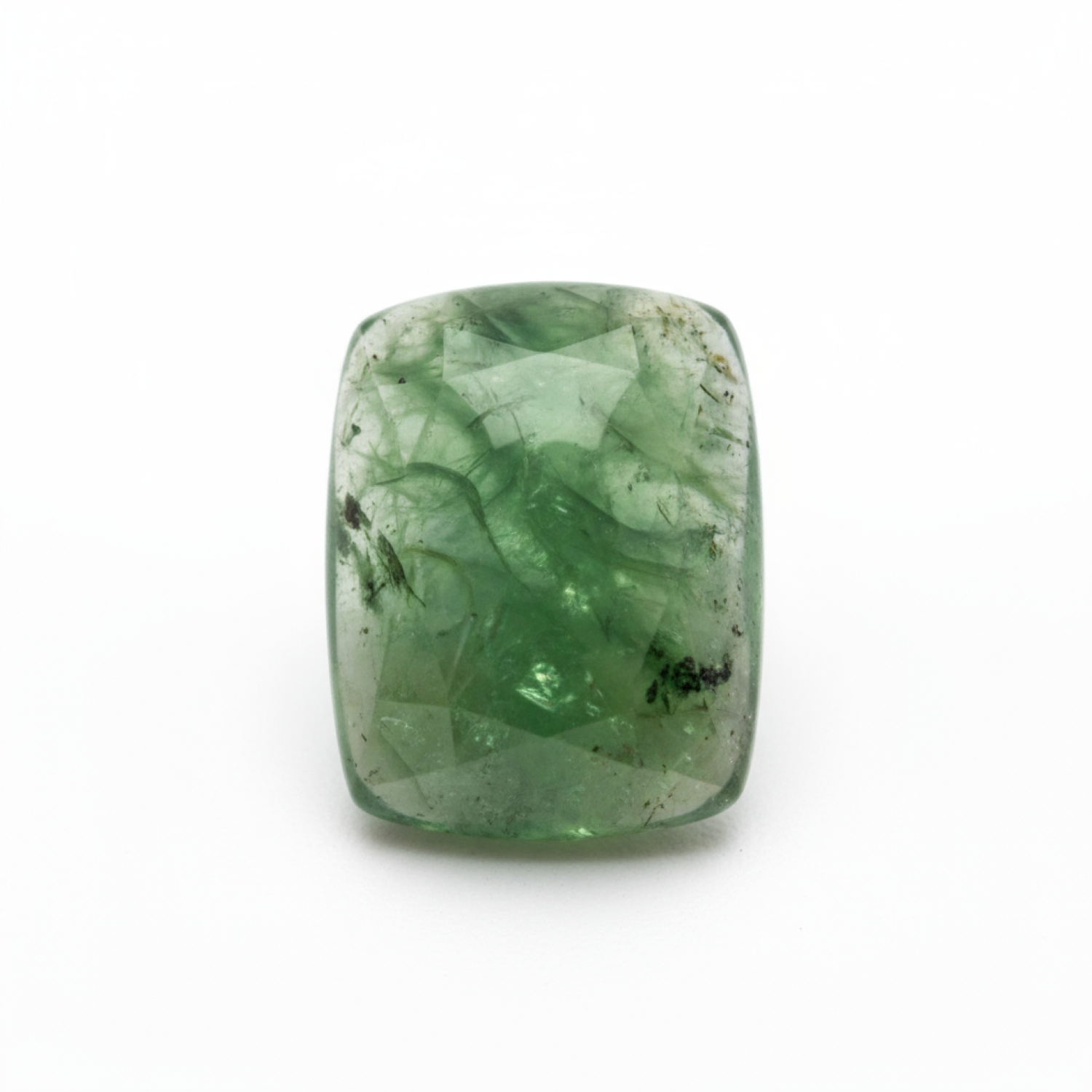 Grüner Aventurin, 1 Stück, mittelgroß, 7 x 10 mm, Smaragd-Cabochon, grün, herrlicher Halbedelstein, loser Edelstein Zweitbild