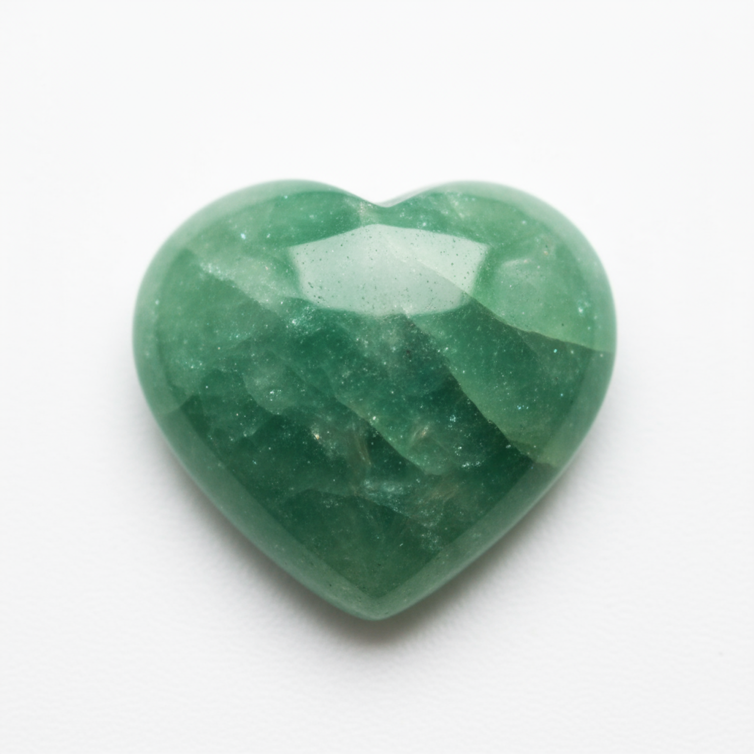 Green Aventurine 1PC Tiny 6x6 MM Heart Cabochon Green Splendid semi Precious Loose Gemstone Secundaire afbeelding