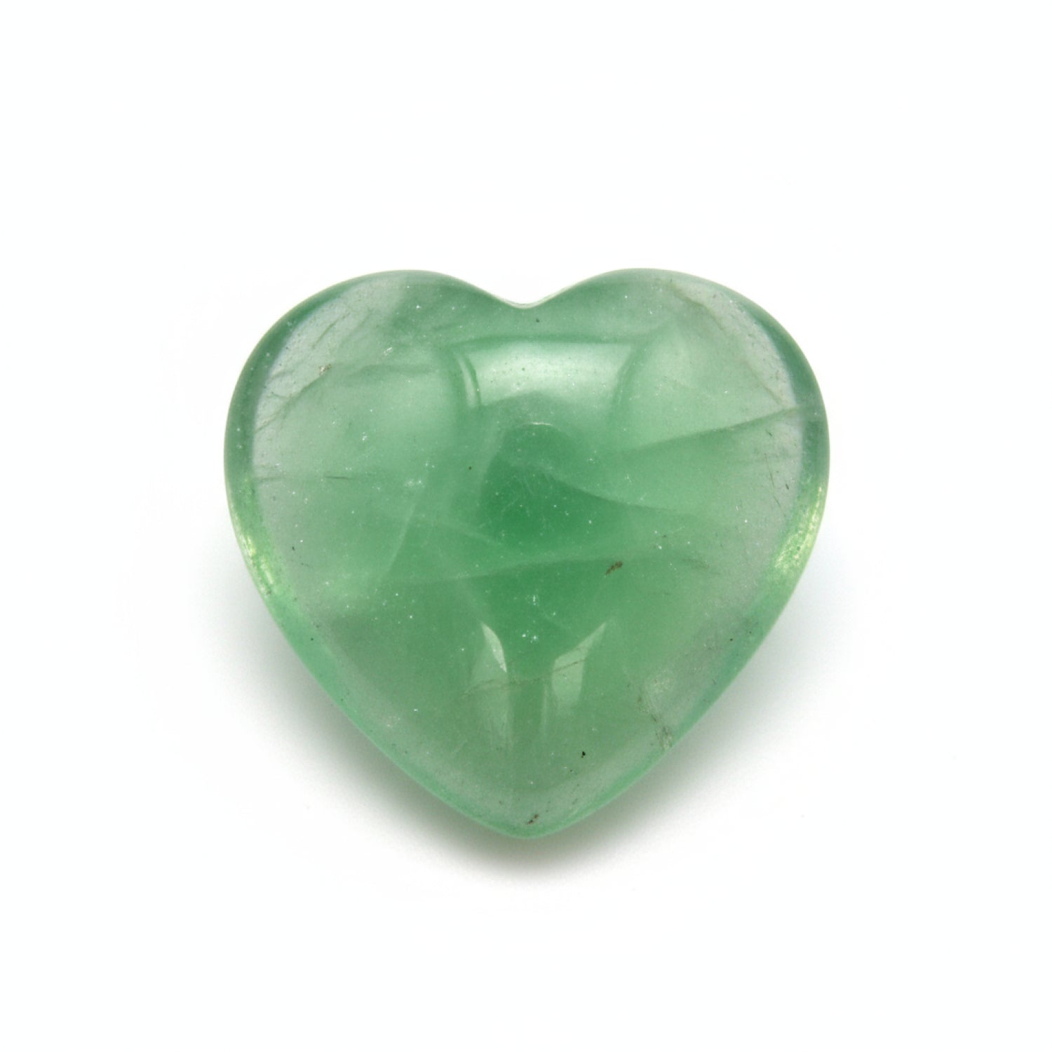 Green Aventurine 1PC Small 7x7 MM Heart Cabochon Green Luster semi Precious Loose Gemstones