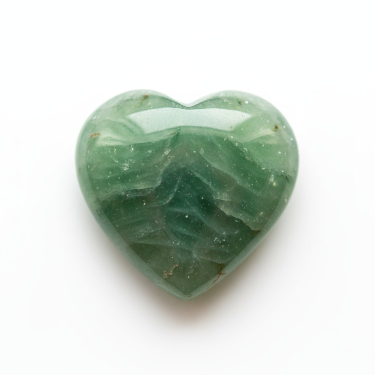 Green Aventurine 1PC Small 8x8 MM Heart Cabochon Green Lustrous semi Precious Semi Precious Gemstone