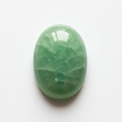 Green Aventurine 1PC Small 6x8 MM Oval Cabochon Green Lustrous semi Precious Loose Gemstone