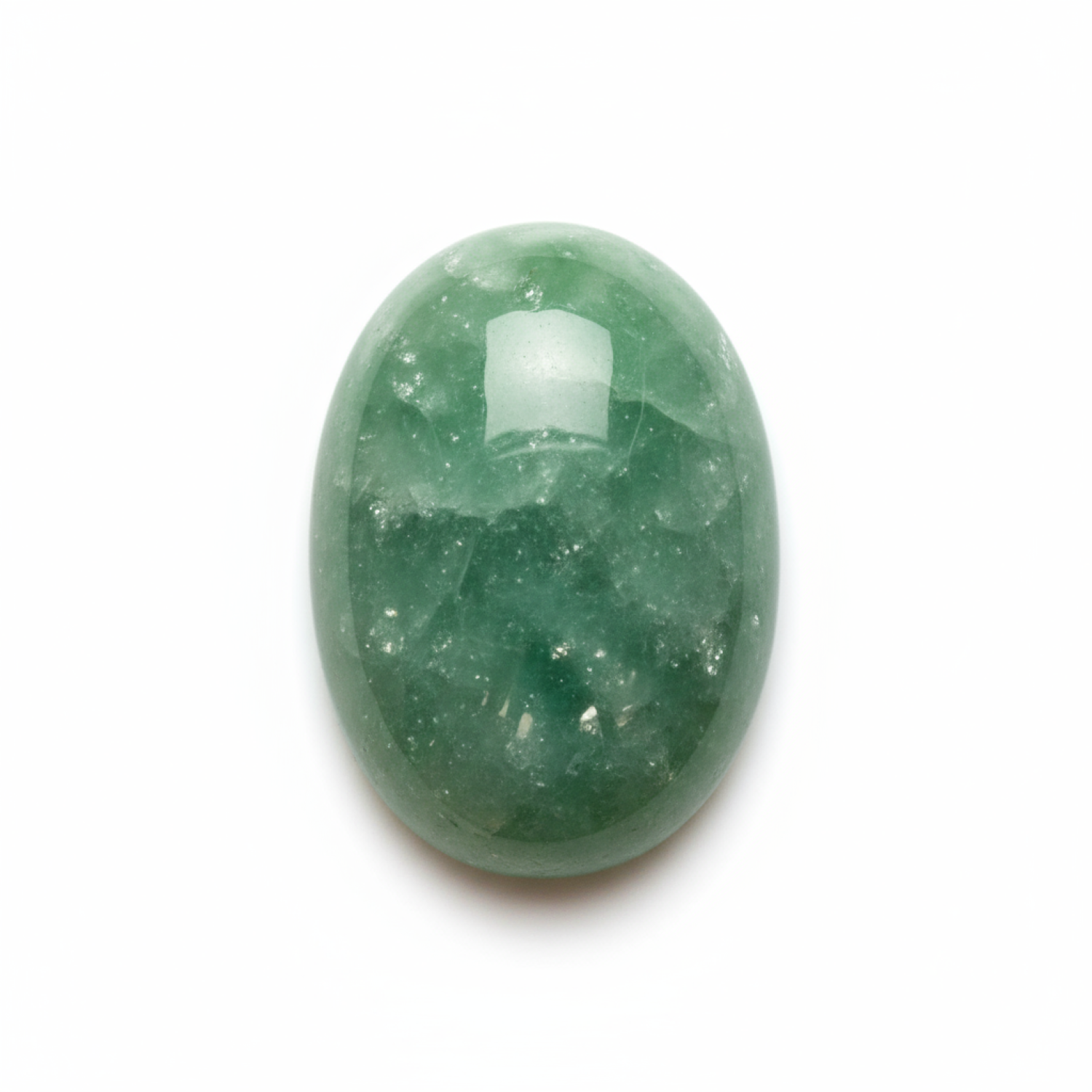 Green Aventurine 1PC Small 6x9 MM Oval Cabochon Green Shine semi Precious Loose Gemstones メイン画像
