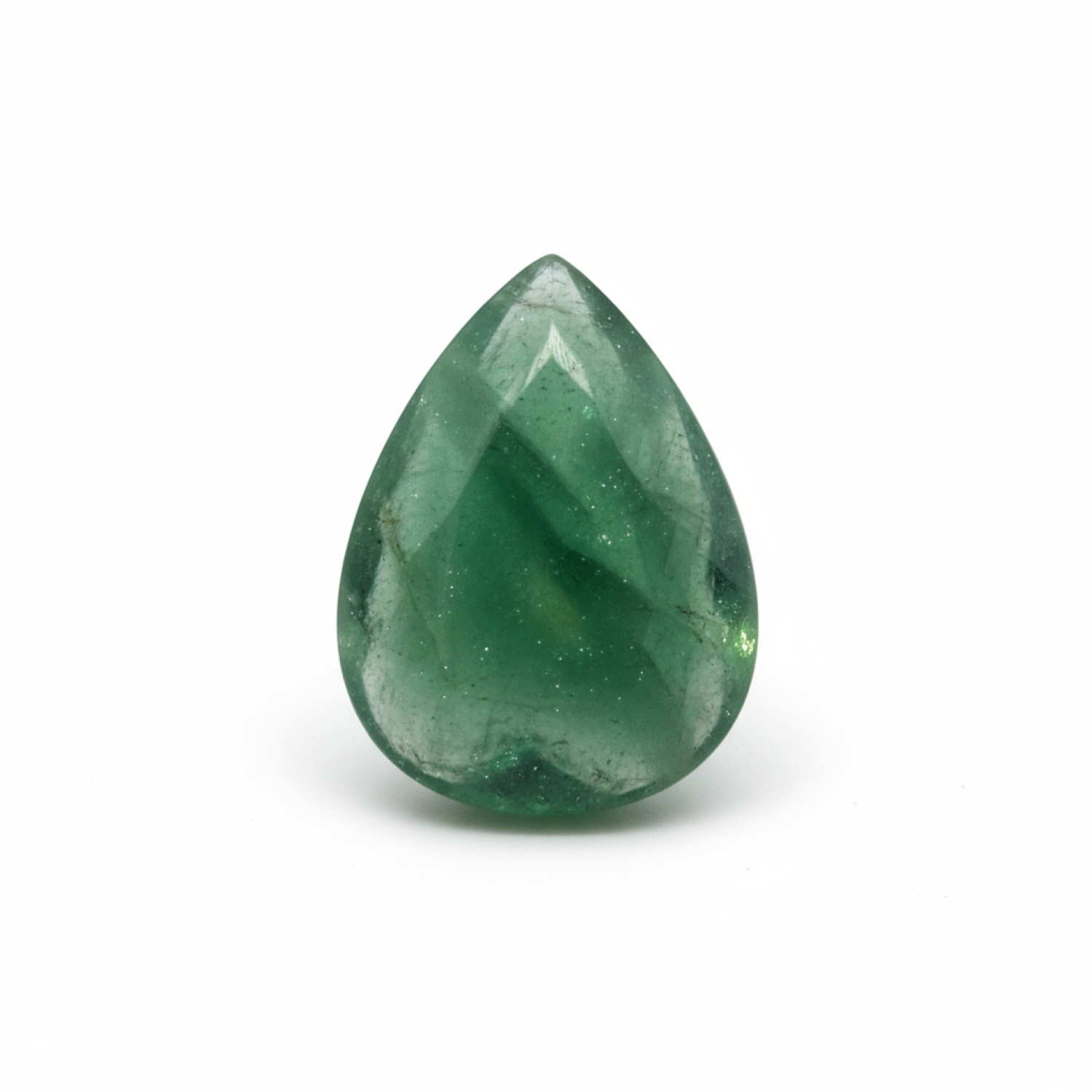 Green Aventurine 1PC Tiny 5x7 MM Pear Cabochon Green Natural semi Precious Gems Huvudsaklig produktbild