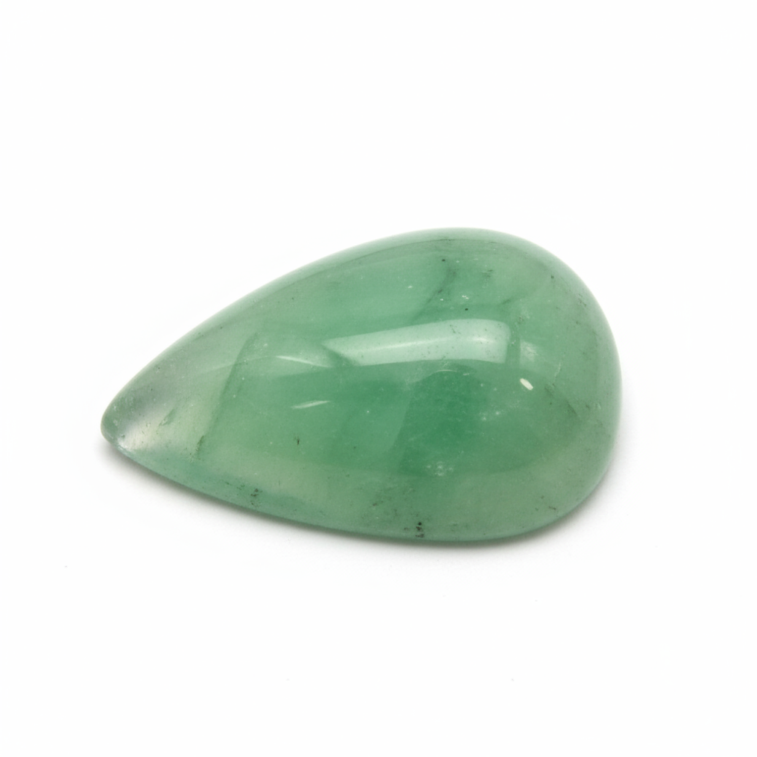 Green Aventurine 1PC Small 6x8 MM Pear Cabochon Green Genuine semi Precious Loose Gems メイン画像