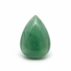 Grüner Aventurin, 1 Stück, klein, 6 x 9 mm, Birnen-Cabochon, grün, hochwertiger Halbedelstein, loser Edelstein