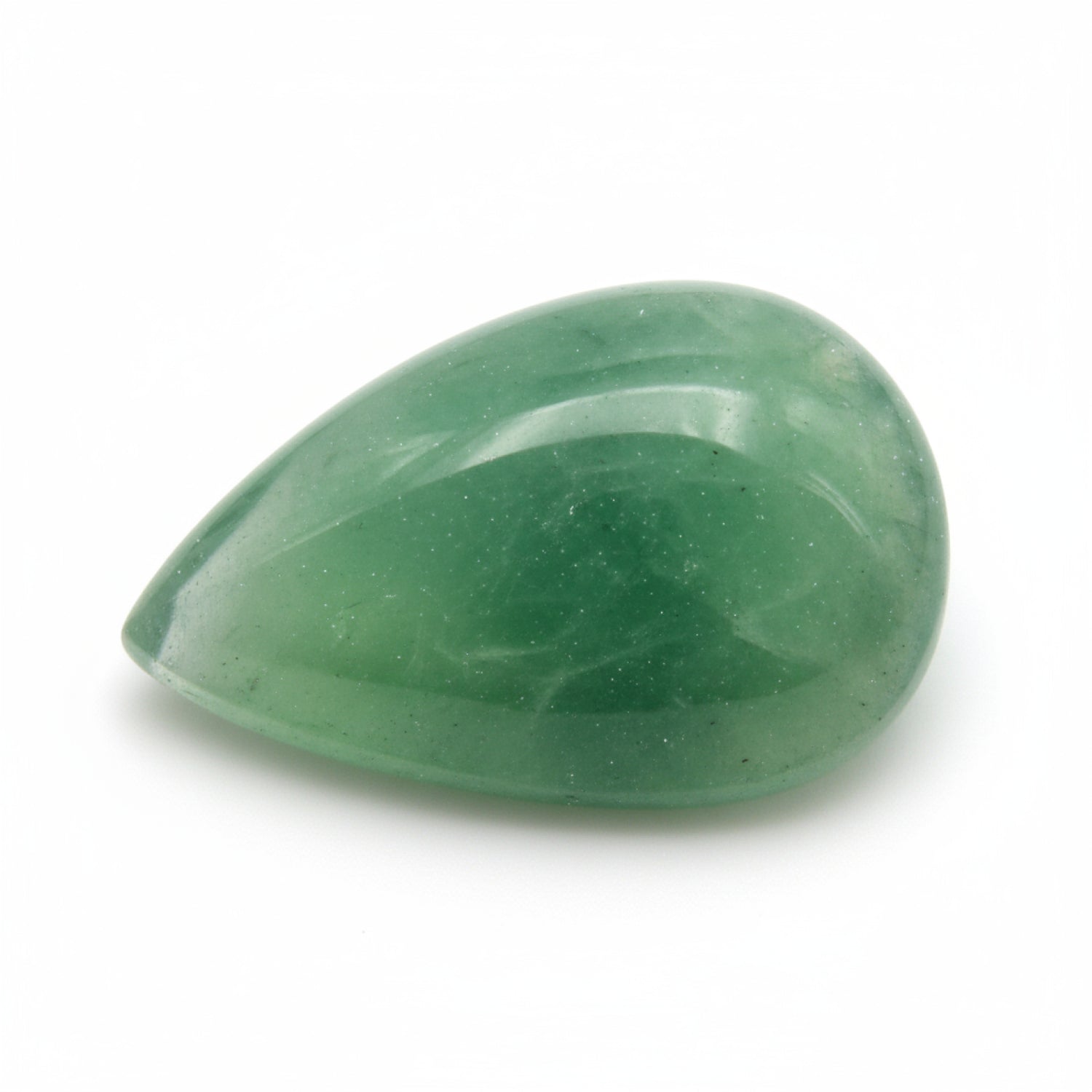 Green Aventurine 1PC Medium 7x10 MM Pear Cabochon Green Fiery semi Precious Semi Precious Gemstone