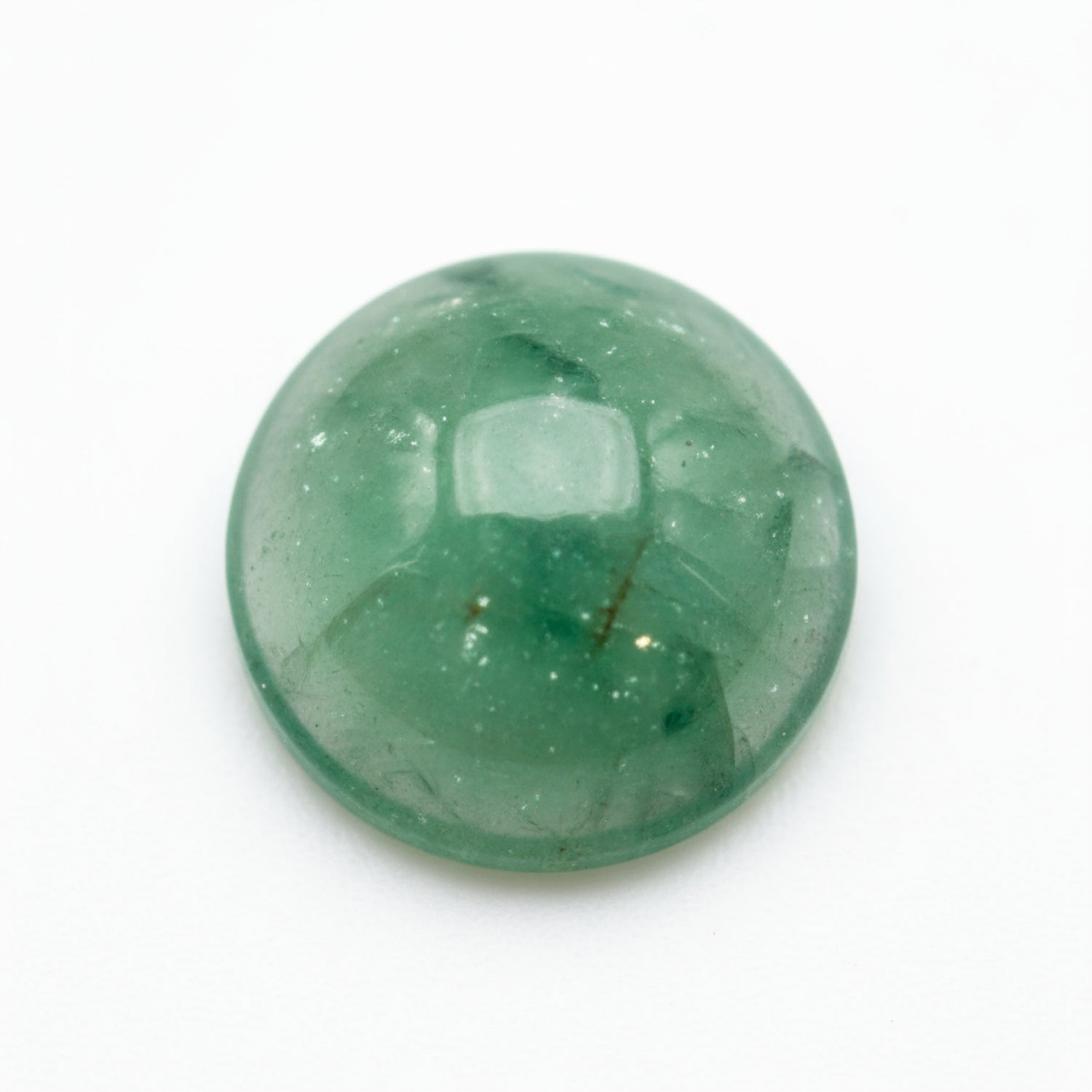 Green Aventurine 1PC Small 8x8 MM Round Cabochon Green Luster semi Precious Loose Gemstones