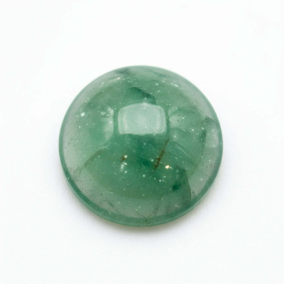 Green Aventurine 1PC Small 8x8 MM Round Cabochon Green Luster semi Precious Loose Gemstones