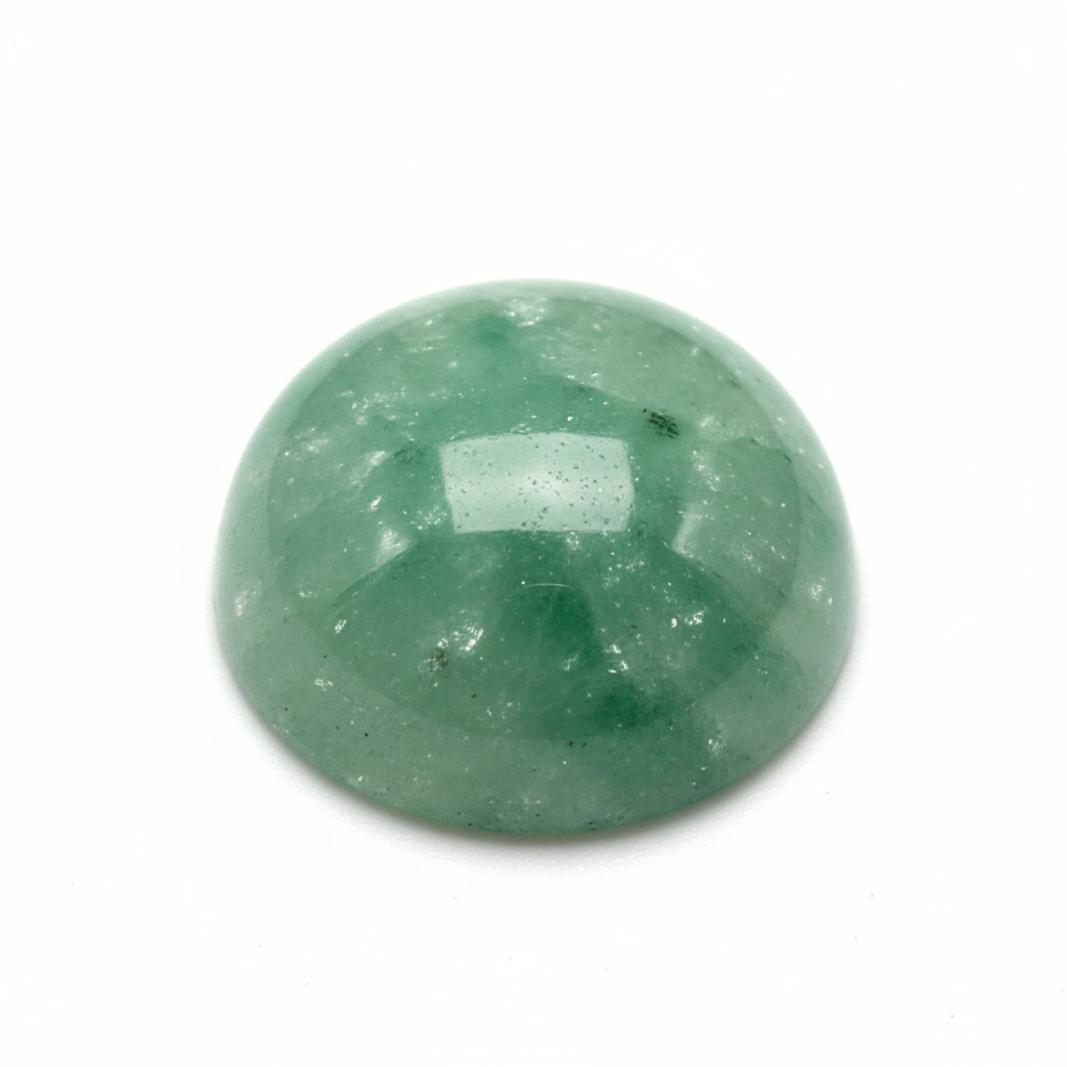 Green Aventurine 1PC Small 8x8 MM Round Cabochon Green Luster semi Precious Loose Gemstones