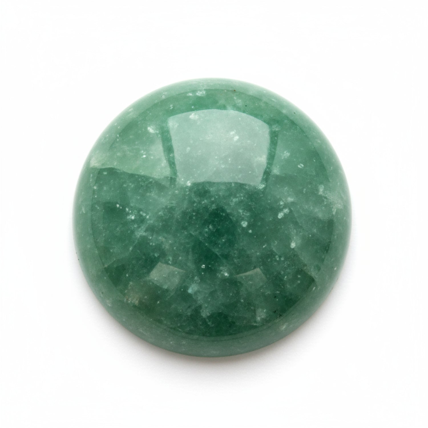Green Aventurine 1PC Medium 9x9 MM Round Cabochon Green Lustrous semi Precious Semi Precious Gemstone