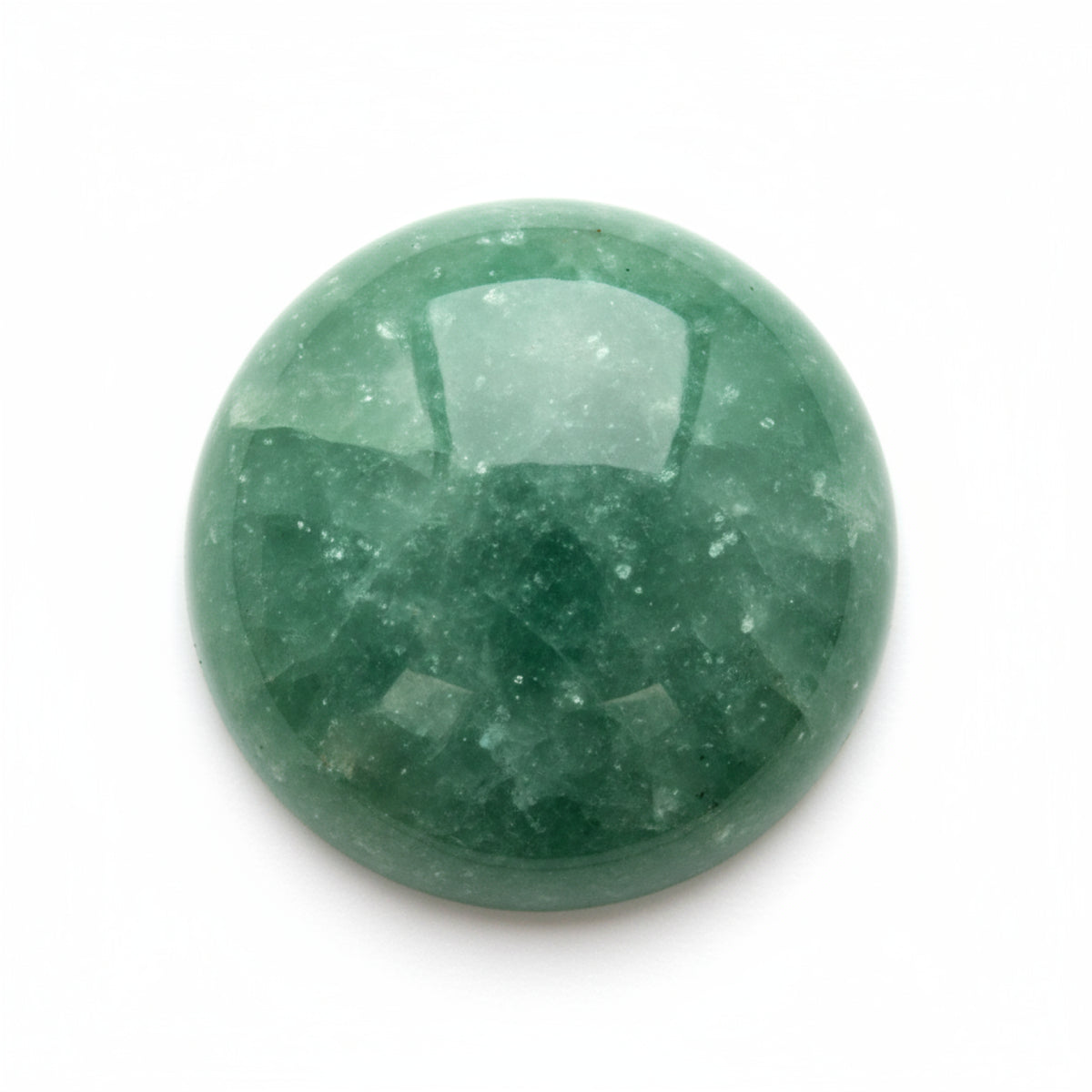 Green Aventurine 1PC Medium 9x9 MM Round Cabochon Green Lustrous semi Precious Semi Precious Gemstone