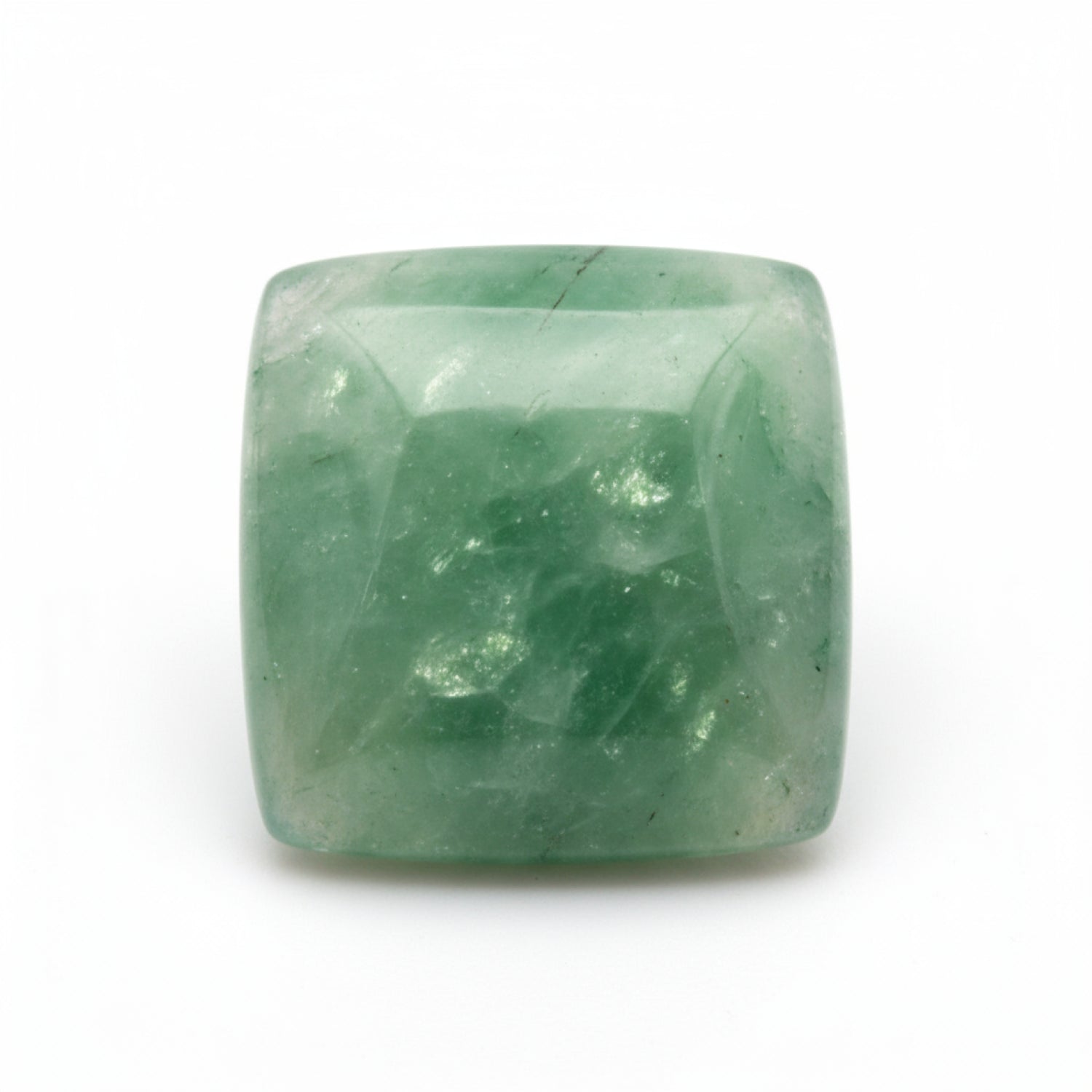Green Aventurine 1PC Tiny 6x6 MM Square Cabochon Green Fiery semi Precious Gems
