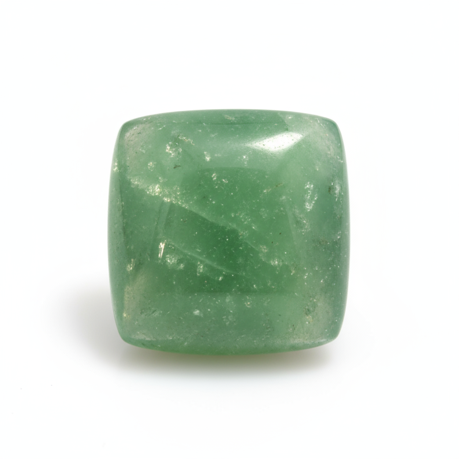 Green Aventurine 1PC Small 7x7 MM Square Cabochon Green Brilliant semi Precious Loose Gems メイン画像