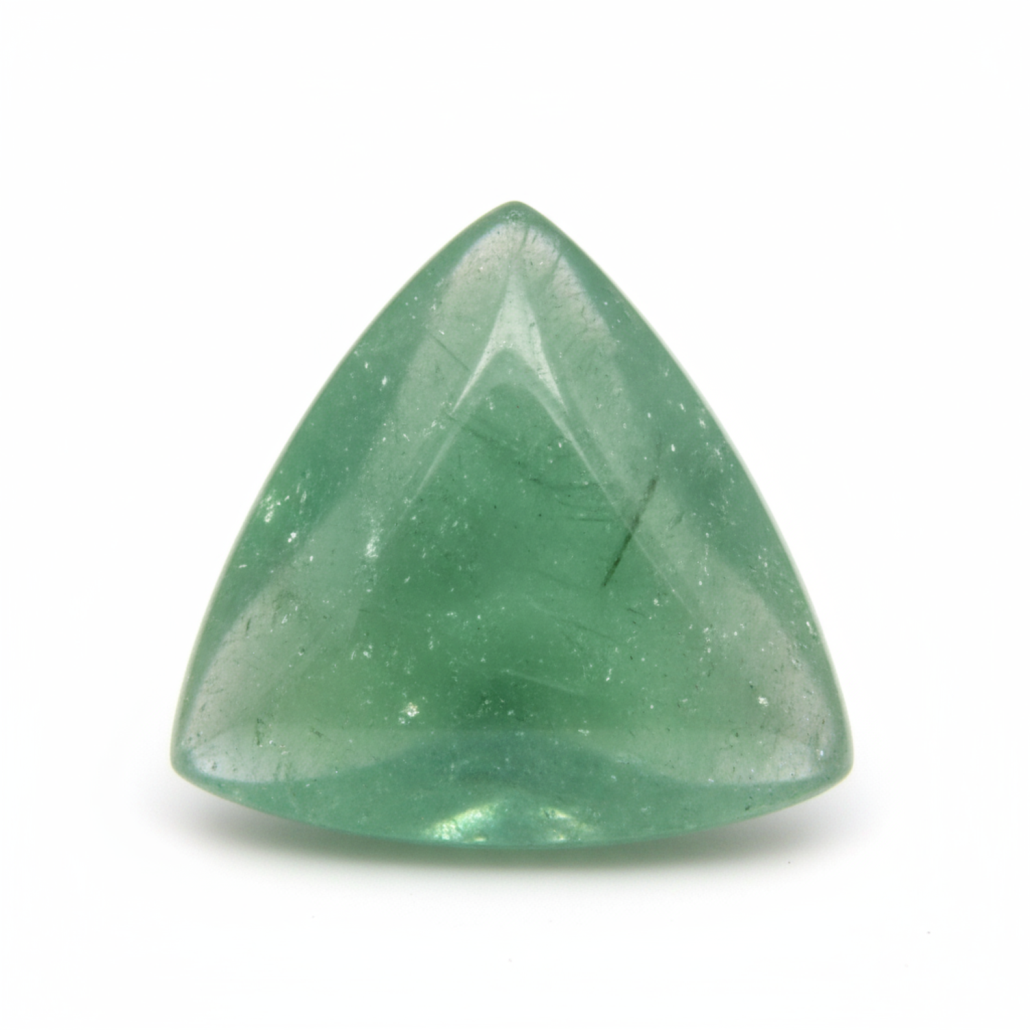 Grüner Aventurin, 1 Stück, mittelgroß, 9 x 9 mm, dreieckiger Cabochon, grün, hochwertige Halbedelsteine Zweitbild