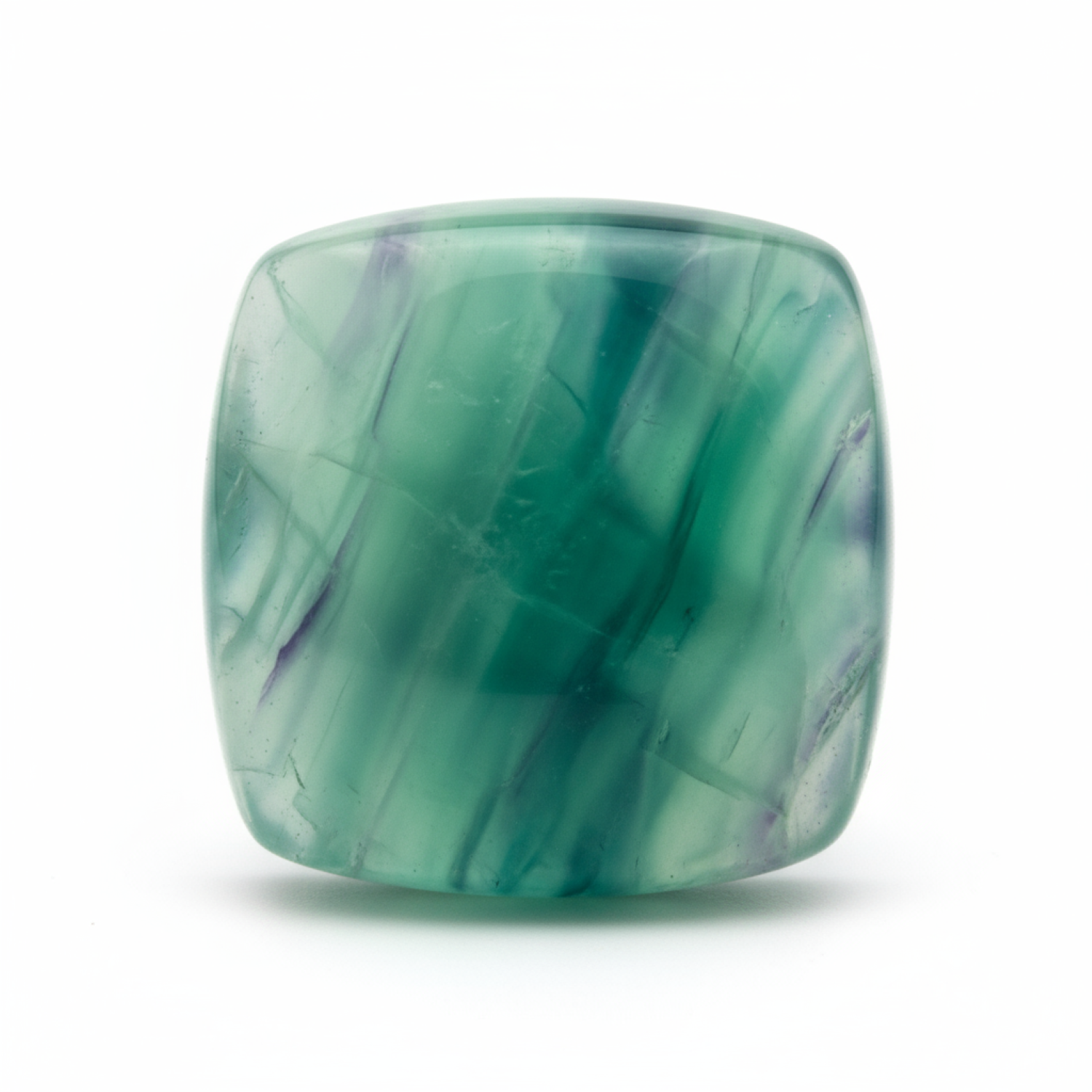 Green Fluorite 1PC Large 10x10 MM Cushion Cabochon Green Sparkling semi Precious Loose Gemstone Main image