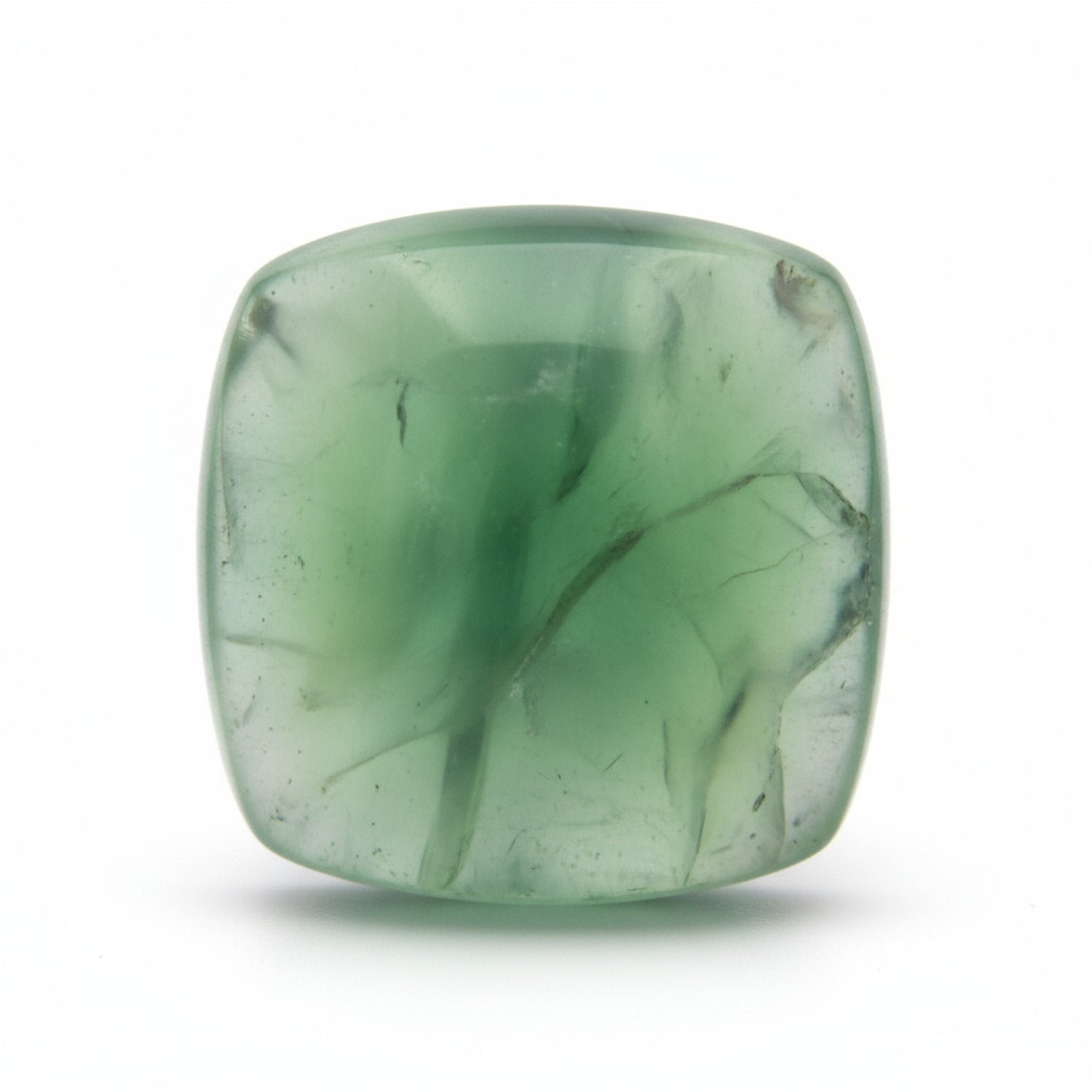 Green Fluorite 1PC Large 11x11 MM Cushion Cabochon Green Polished semi Precious Loose Gemstones