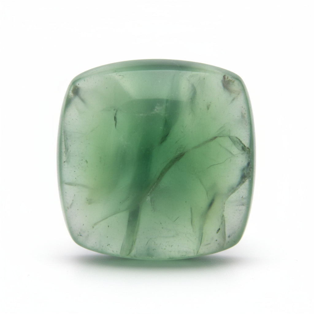 Green Fluorite 1PC Large 11x11 MM Cushion Cabochon Green Polished semi Precious Loose Gemstones