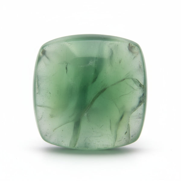 Green Fluorite 1PC Large 11x11 MM Cushion Cabochon Green Polished semi Precious Loose Gemstones