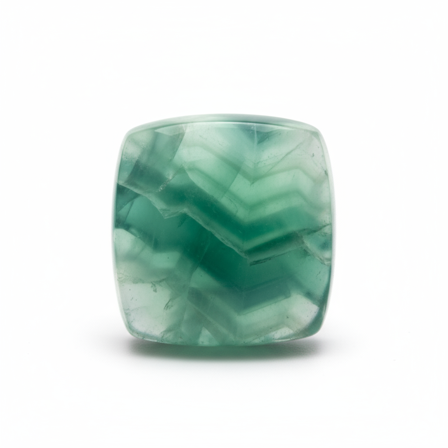 Green Fluorite 1PC Small 7x7 MM Cushion Cabochon Green Pure semi Precious Precious Gemstone メイン画像