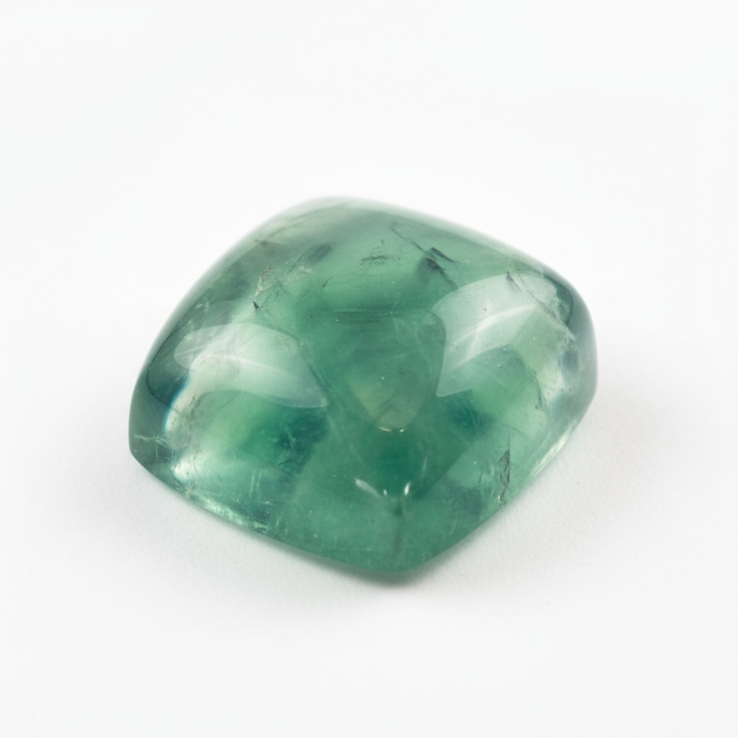 Green Fluorite 1PC Small 8x8 MM Cushion Cabochon Green Fiery semi Precious Gems