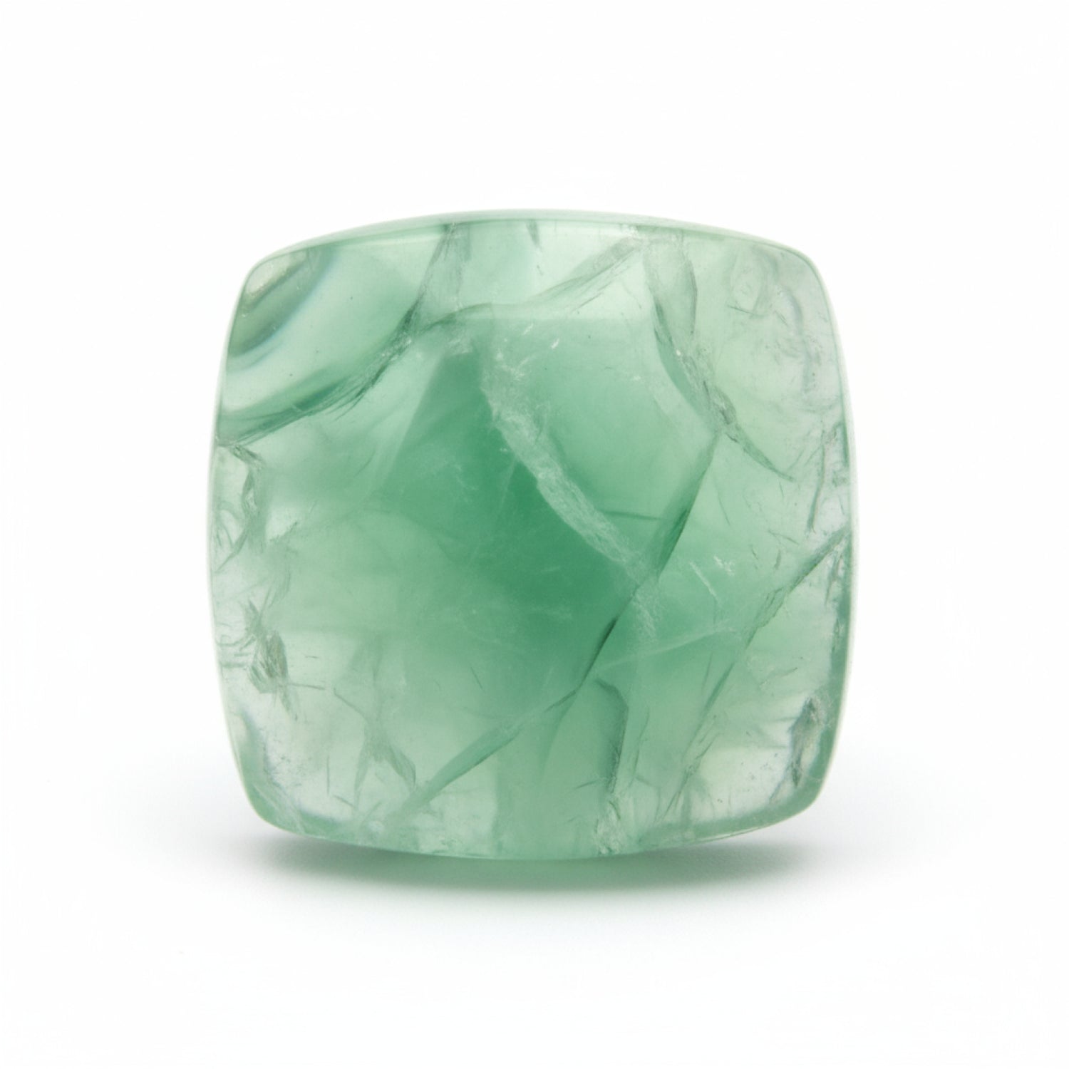 Green Fluorite 1PC Medium 9x9 MM Cushion Cabochon Green Brilliant semi Precious Loose Gems