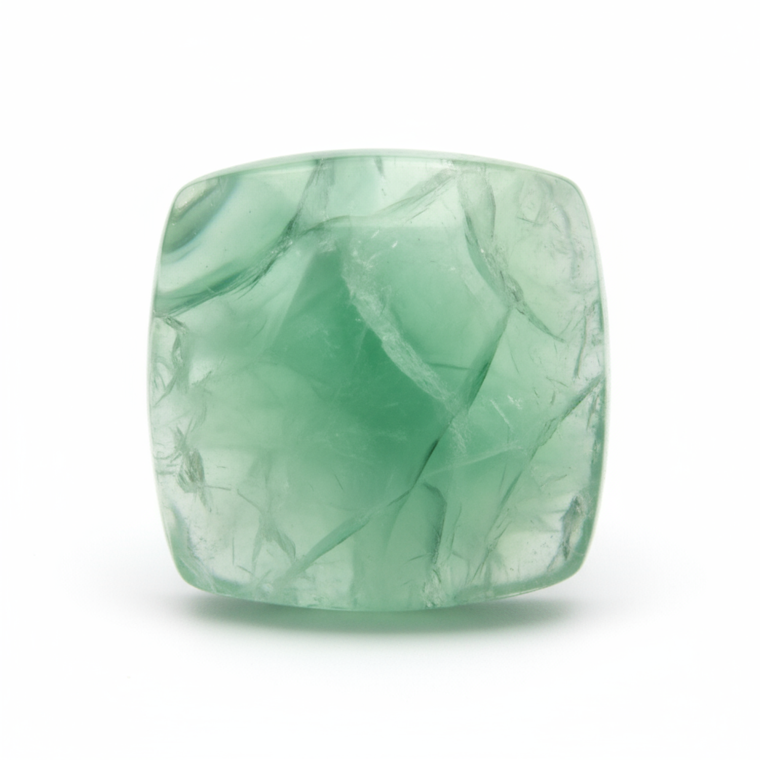 グリーンフローライト 1個 ミディアム 9x9 MM クッションカボション グリーンブリリアント 半貴石 ルースジェム サブ画像