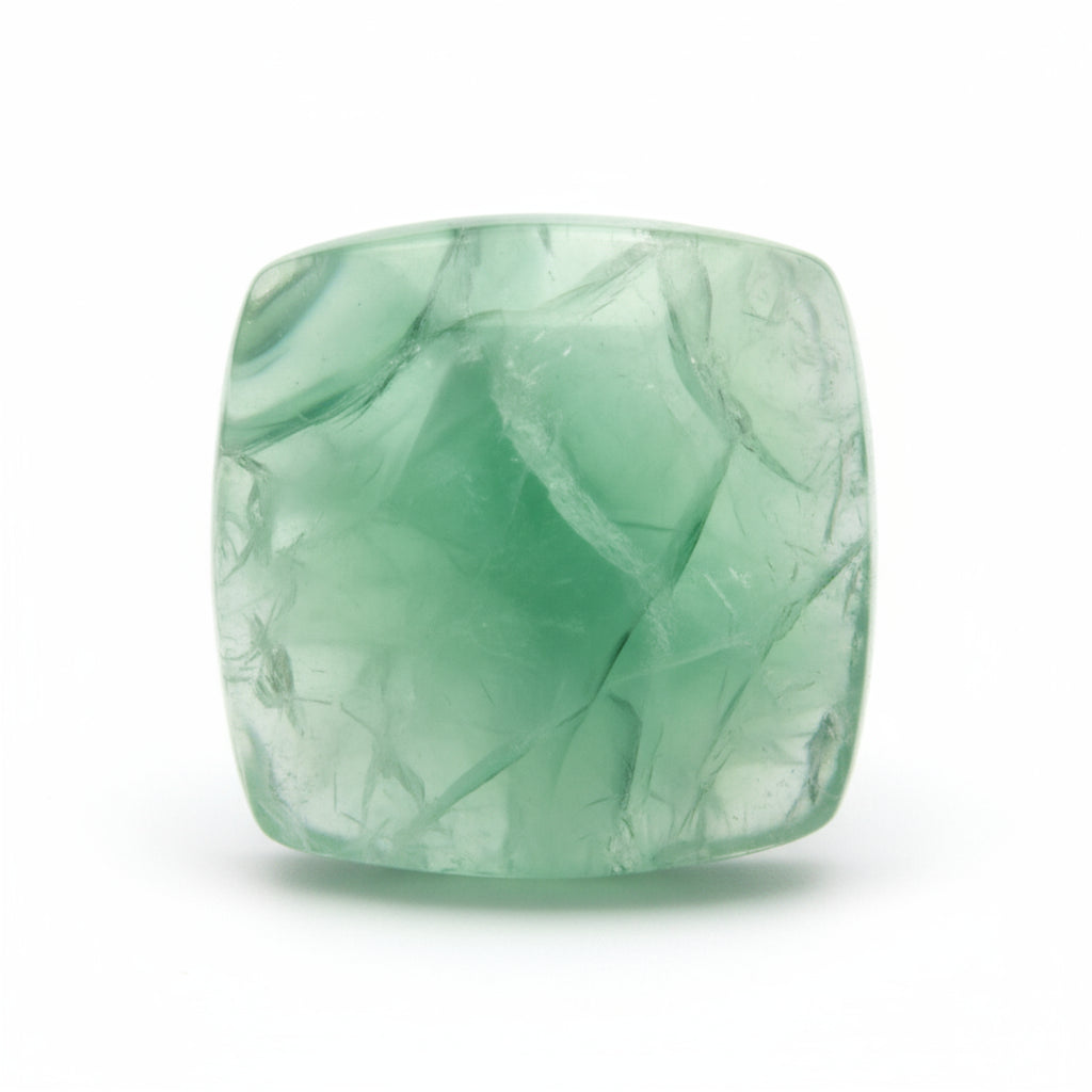 Green Fluorite 1PC Medium 9x9 MM Cushion Cabochon Green Brilliant semi Precious Loose Gems