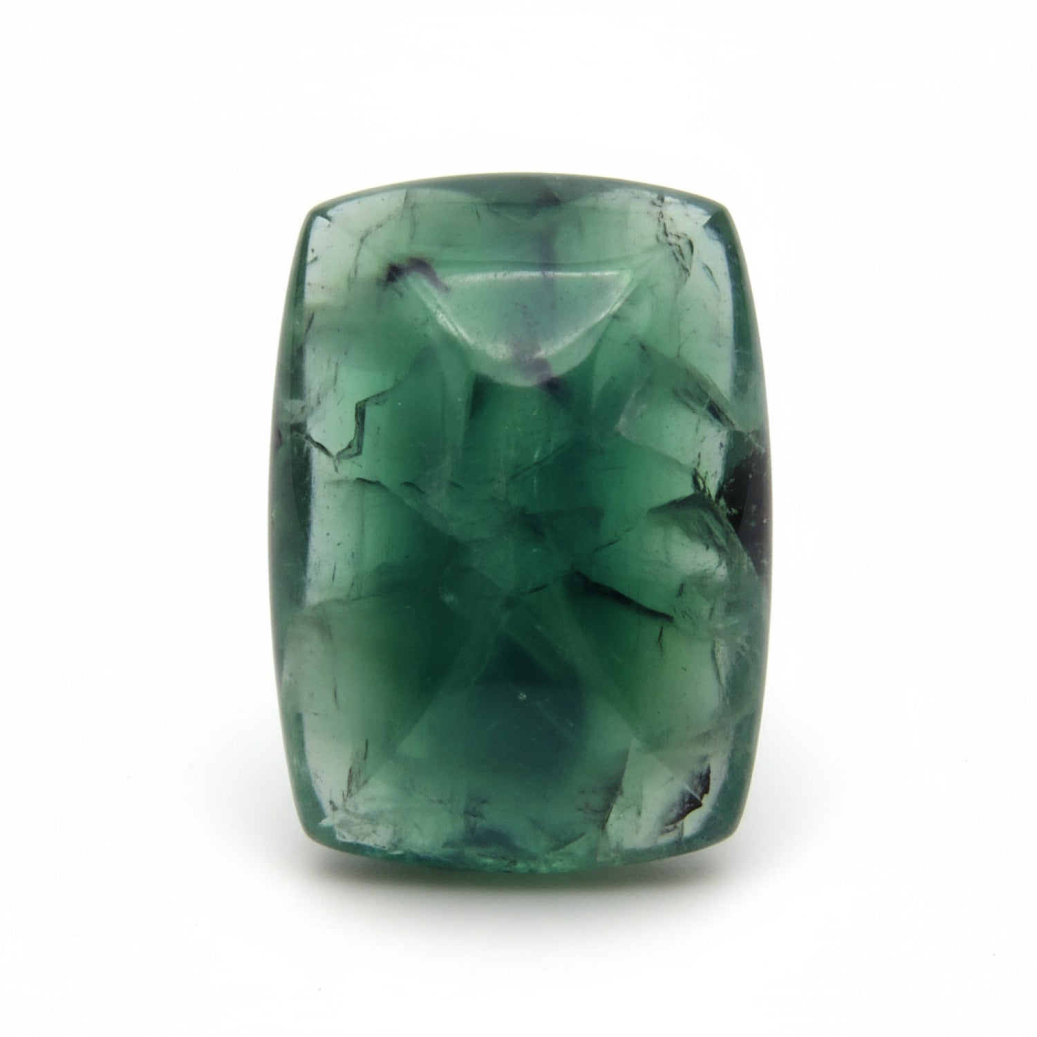 Green Fluorite 1PC Small 6x9 MM Emerald Cabochon Green Shine semi Precious Precious Gemstone