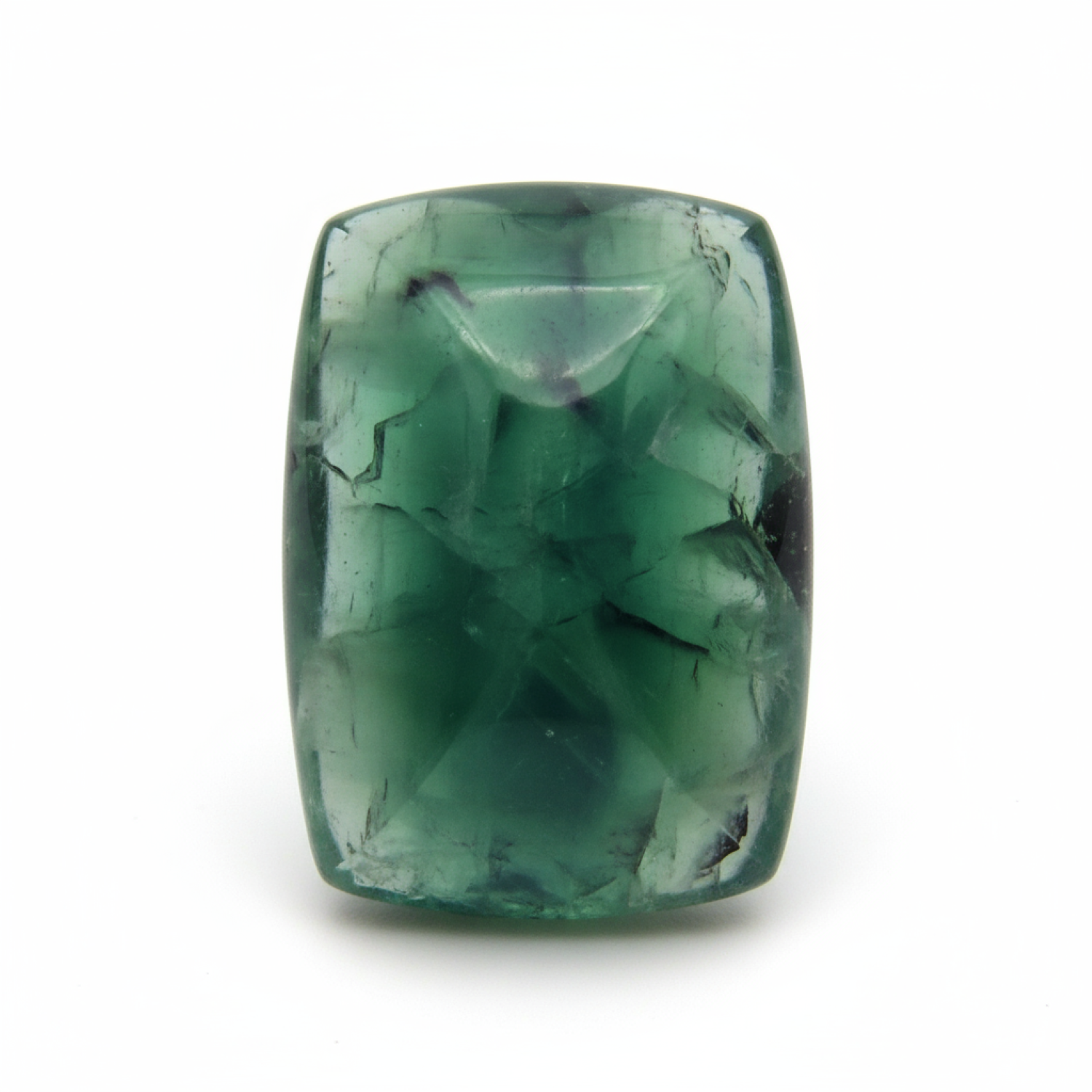 Green Fluorite 1PC Small 7x9 MM Emerald Cabochon Green Fine semi Precious Gems Immagine secondaria del prodotto