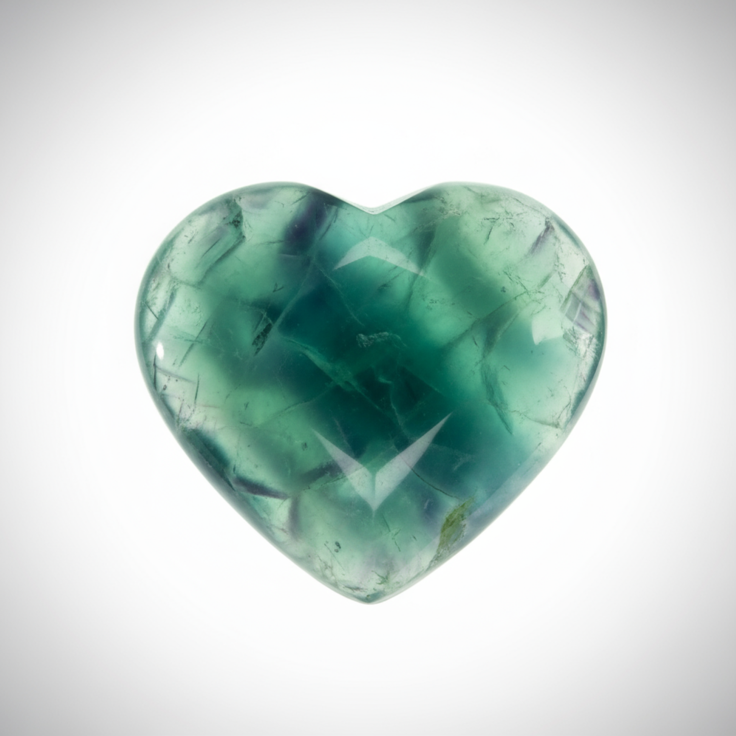 Green Fluorite 1PC Large 10x10 MM Heart Cabochon Green Genuine semi Precious Loose Gemstones Main image