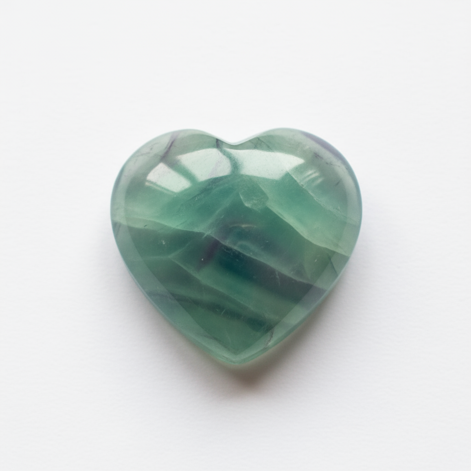 Green Fluorite 1PC Large 10x10 MM Heart Cabochon Green Genuine semi Precious Loose Gemstones Secondary image