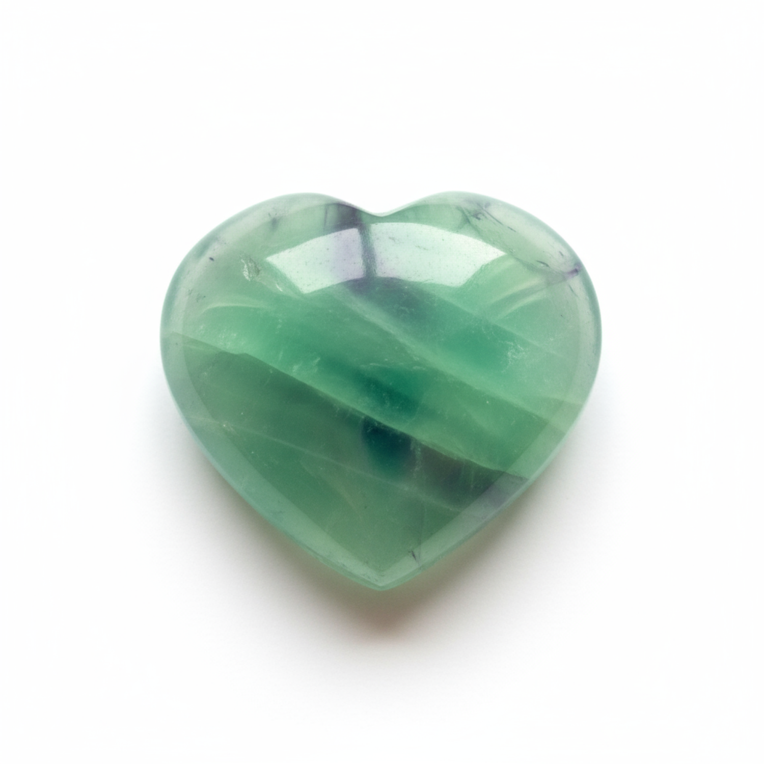 Green Fluorite 1PC Medium 9x9 MM Heart Cabochon Green Natural semi Precious Loose Gemstone Imagen principal del producto