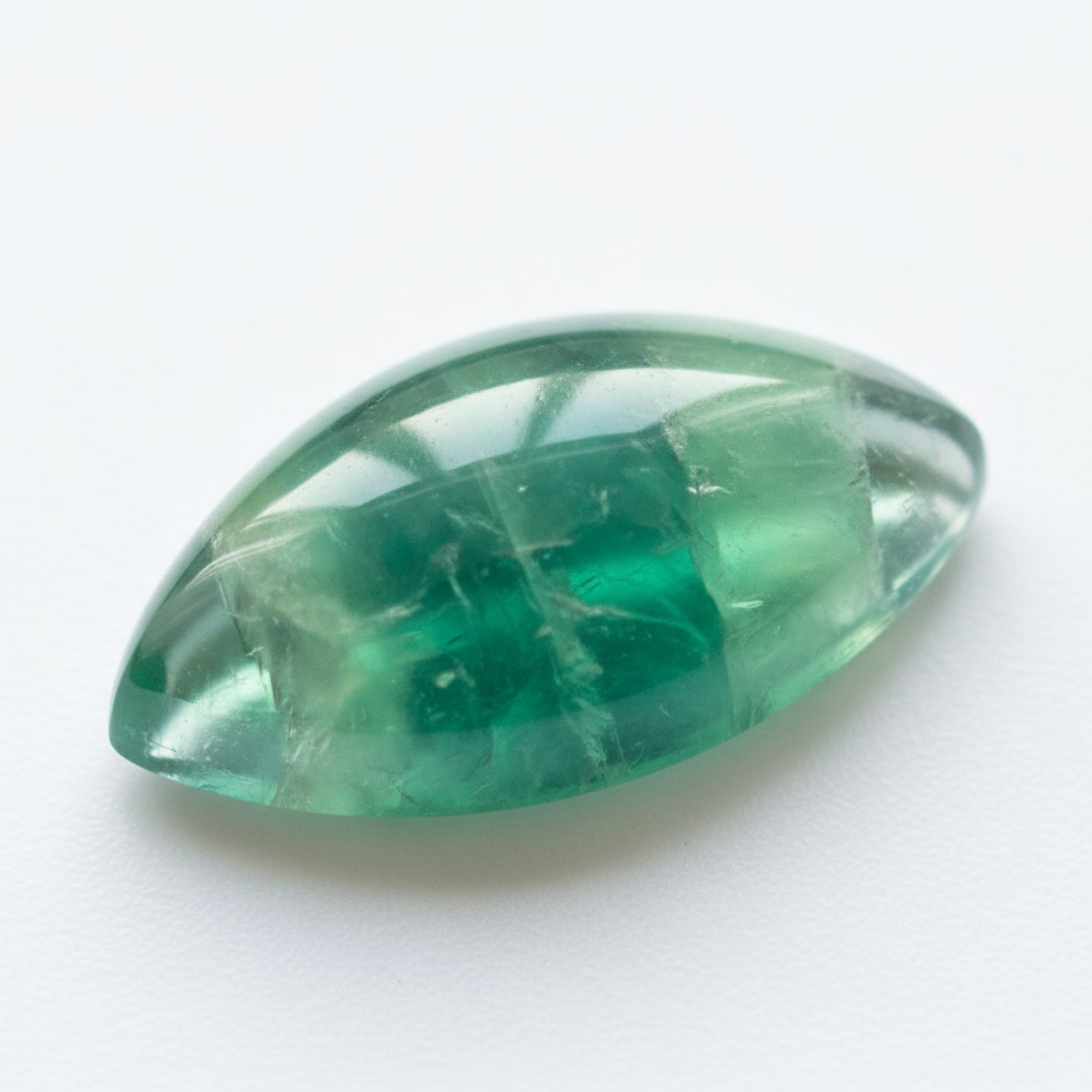 Green Fluorite 1PC Medium 7x14 MM Marquise  Cabochon Green Lustrous semi Precious Loose Gemstone