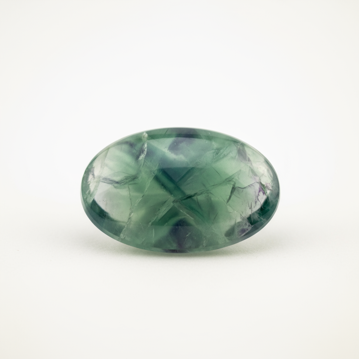 Green Fluorite 1PC Small 6x8 MM Oval Cabochon Green Genuine semi Precious Loose Gems メイン画像