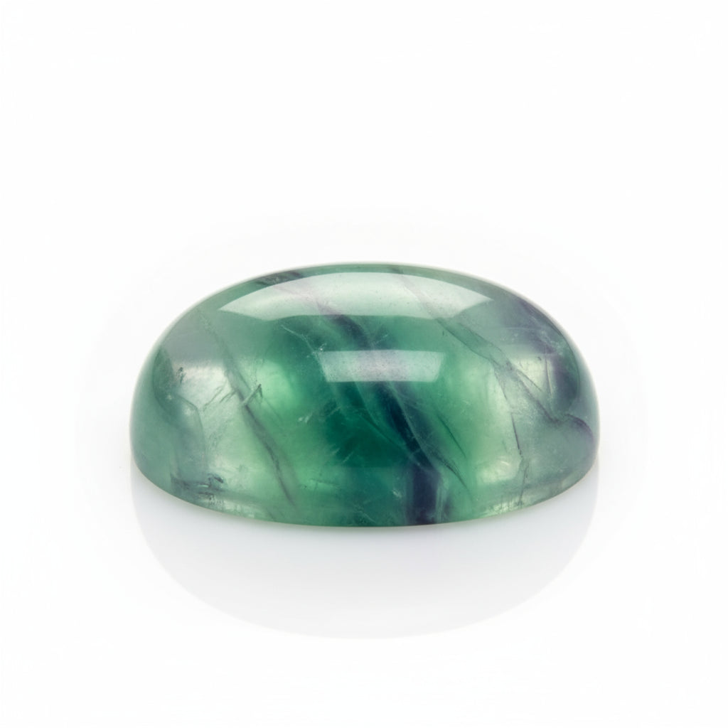 Green Fluorite 1PC Small 6x9 MM Oval Cabochon Green Superior semi Precious Loose Gemstone