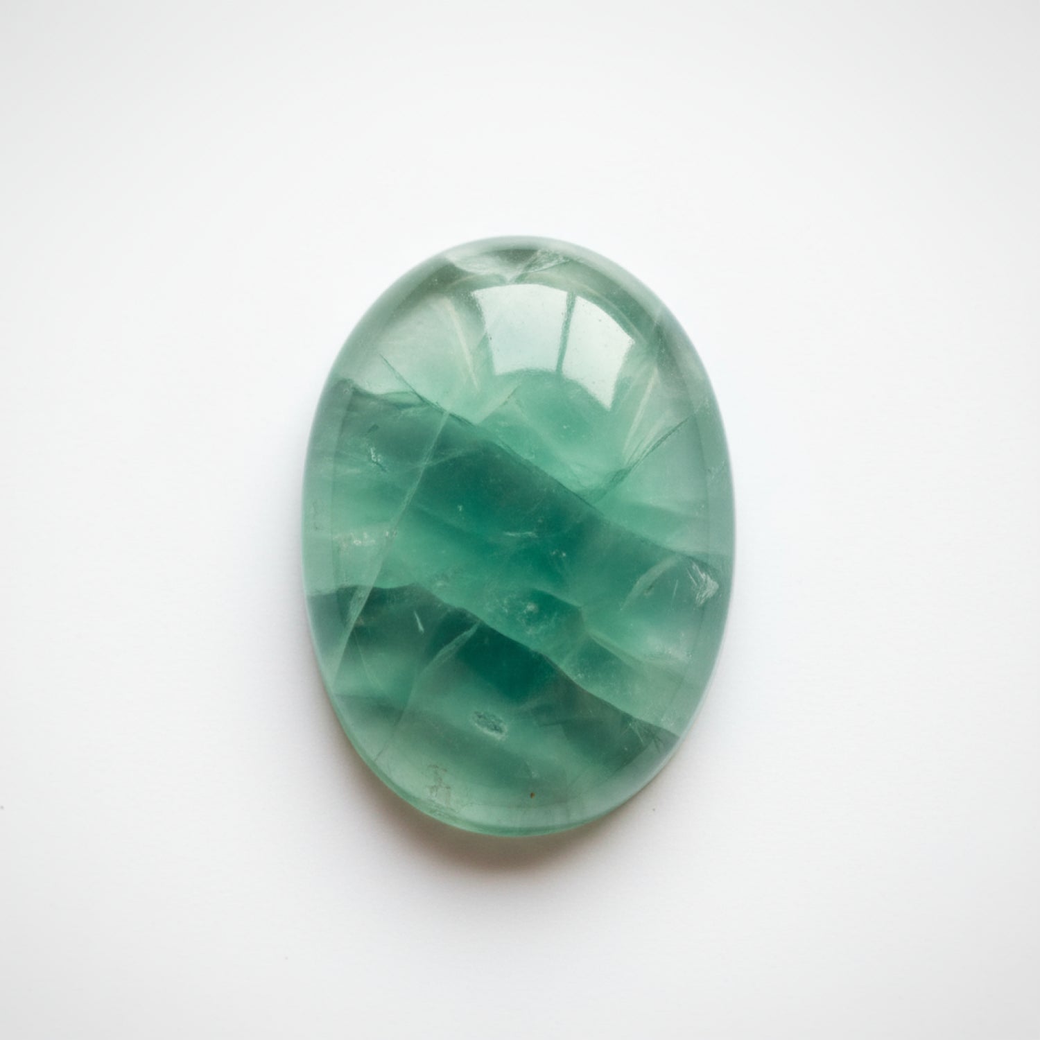 Green Fluorite 1PC Medium 7x10 MM Oval Cabochon Green Fiery semi Precious Semi Precious Gemstone