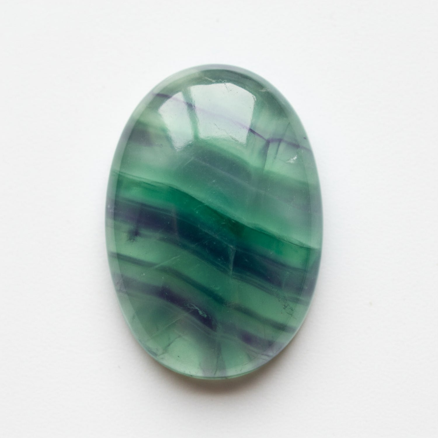 Green Fluorite 1PC Medium 7x10 MM Oval Cabochon Green Fiery semi Precious Semi Precious Gemstone
